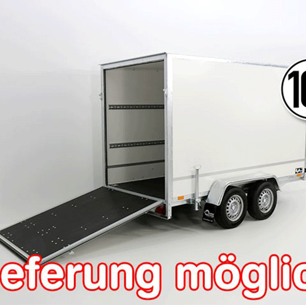 Kofferanhänger BK 146x304cm Höhe:180cm 2,7t|Rampe