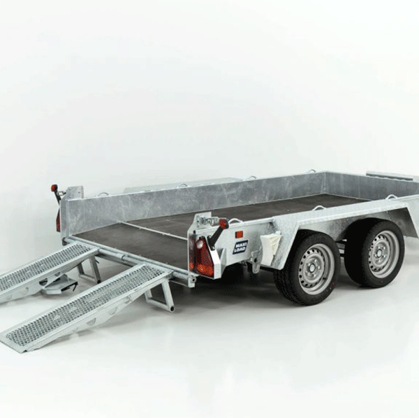 Variant Baumaschinenanhänger Maxi Load 161×305 3,5t|Skids|Beavertail Heck