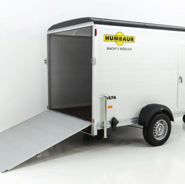 Humbaur Kofferanhänger HKPA  1,5t|Alu|Polybug|Seitentür|12 Zoll