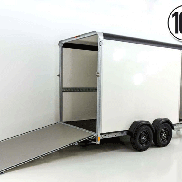 Henra Kofferanhänger Boxvan black  H:220cm 2,7t|Rampe Türe