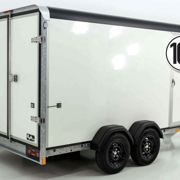 Henra Kofferanhänger Boxvan black 183x365cm H:190 2,7t|Türe