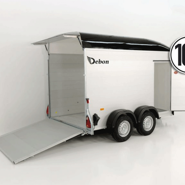 Debon Kofferanhänger Cargo  H:200cm 2,0t|Alu|Polybug|Tür|schwarz