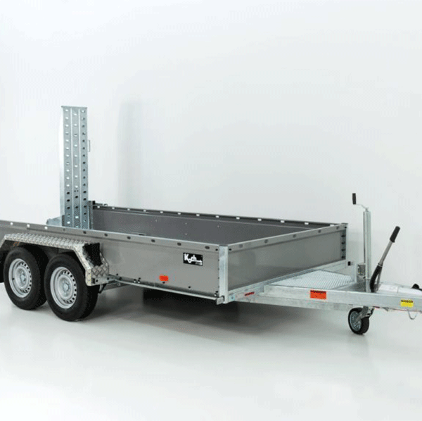 Vezeko Baumaschinenanhänger BA 190x390cm 3,5t|grau|Schwenk-Rampen|SB