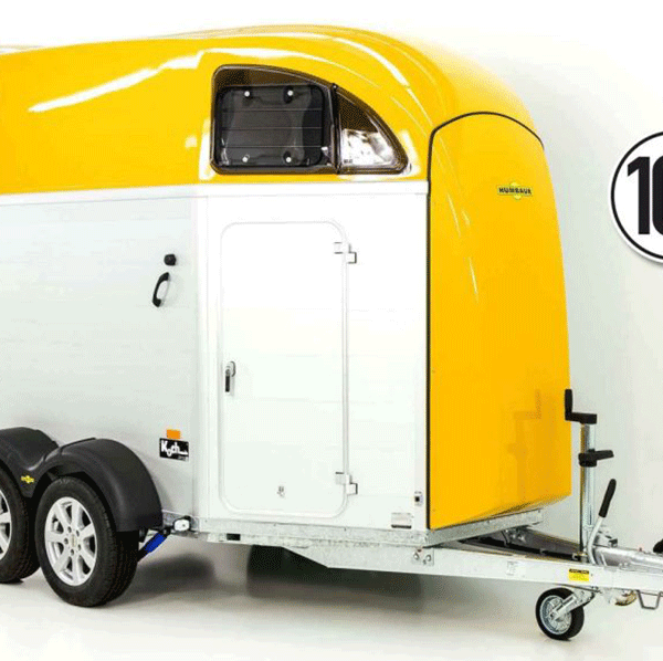 Humbaur Pferdeanhänger XANTHOS AERO 2400|gelb|Alufelgen