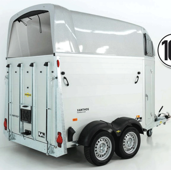 Humbaur Pferdeanhänger XANTHOS 2000|silber|Alu Boden